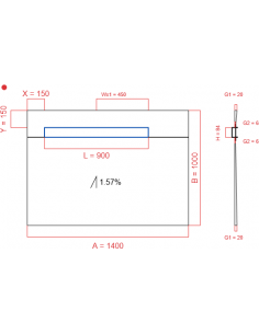 Showerlay Wiper 1 Way 1400. . . 