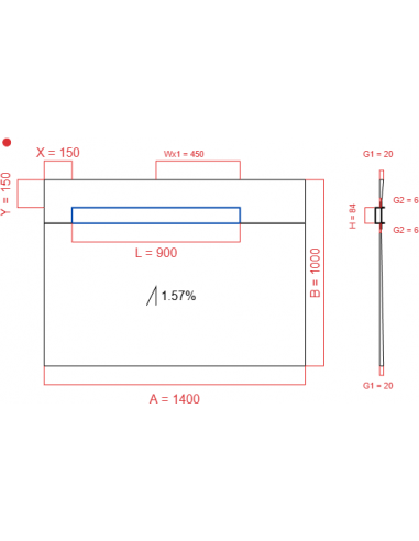 Showerlay Wiper 1 Way 1400 X 1000 Mm. . . 
