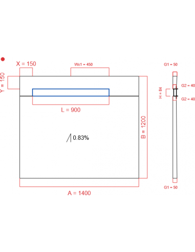 Showerlay Wiper 1 Way 1400 X 1200 Mm. . . 