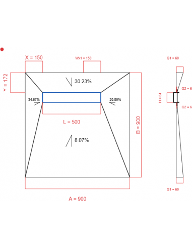 Showerlay Wiper 4 Way 900 X 900 Mm. . . 