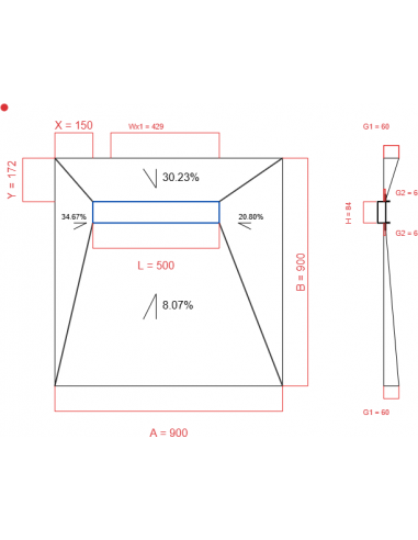 Showerlay Wiper 4 Way 900 X 900 Mm. . . 