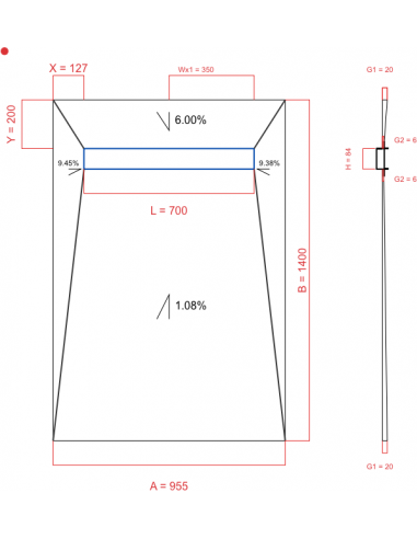 Showerlay Wiper 4 Way 955 X 1400 Mm. . . 