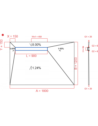 Showerlay Wiper 4 Way 1800 X 1200 Mm. . . 