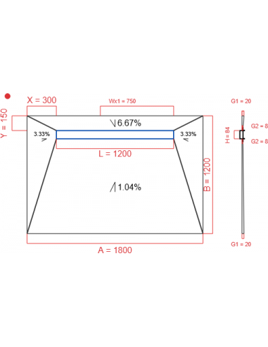 Showerlay Wiper 4 Way 1800 X 1200 Mm. . . 