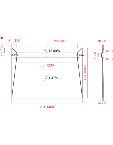 Showerlay Wiper 4 Way 1400 X 1000 Mm. . . 
