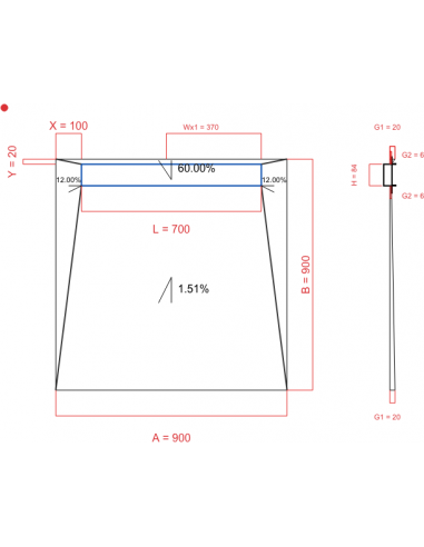 Showerlay Wiper 4 Way 900 X 900 Mm. . . 