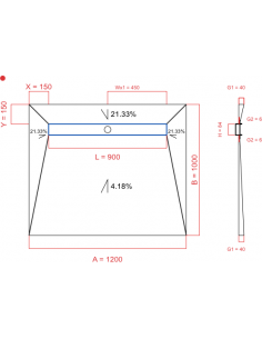 Showerlay Wiper 4 Way 1200. . . 