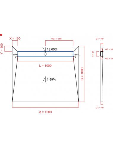 Showerlay Wiper 4 Way 1200 X 1000 Mm. . . 