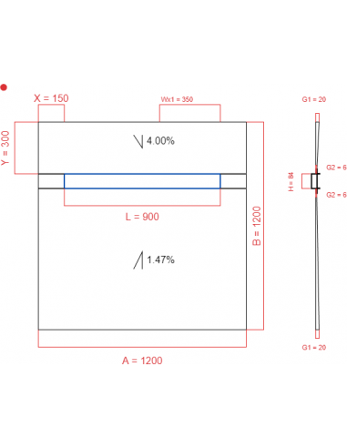 Showerlay Wiper 2 Way 1200 X 1200 Mm. . . 