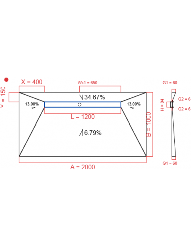 Showerlay Wiper 4 Way 2000 X 1000 Mm. . . 