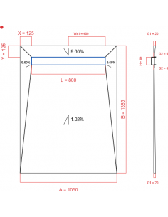 Showerlay Wiper 4 Way 1050. . . 