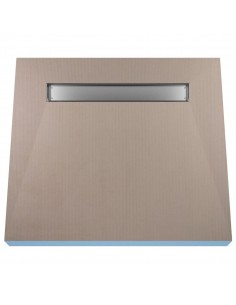 Komplett - Set: Befliesbares Duschelement Mit 4 - Seitigem Gefälle, Designrost Pure Und Siphon