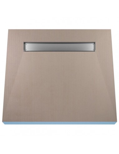 Komplett - Set: Befliesbares Duschelement Mit 4 - Seitigem Gefälle, Designrost Pure Und Siphon