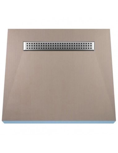 Komplett - Set: Befliesbares Duschelement Mit 4 - Seitigem Gefälle, Designrost Sirocco Und Siphon