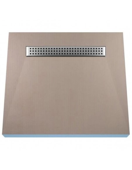 Komplett - Set: Befliesbares Duschelement Mit 4 - Seitigem Gefälle, Designrost Sirocco Und Siphon