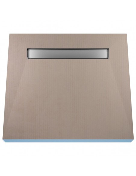 Komplett - Set: Befliesbares Duschelement Mit 4 - Seitigem Gefälle, Designrost Pure Und Siphon