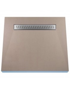 Komplett - Set: Befliesbares Duschelement Mit 4 - Seitigem Gefälle, Designrost Zonda Und Siphon