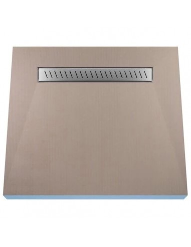 Komplett - Set: Befliesbares Duschelement Mit 4 - Seitigem Gefälle, Designrost Zonda Und Siphon