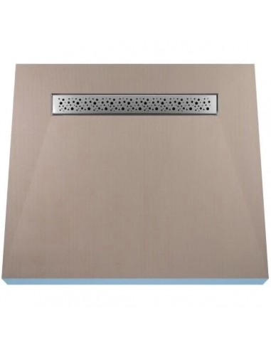 Komplett - Set: Befliesbares Duschelement Mit 4 - Seitigem Gefälle, Designrost Mistral Und Siphon