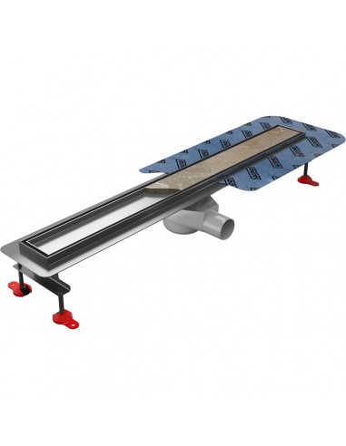 Komplett - Set: Linearer Ablauf Mit Designrost Pure Und Siphon
