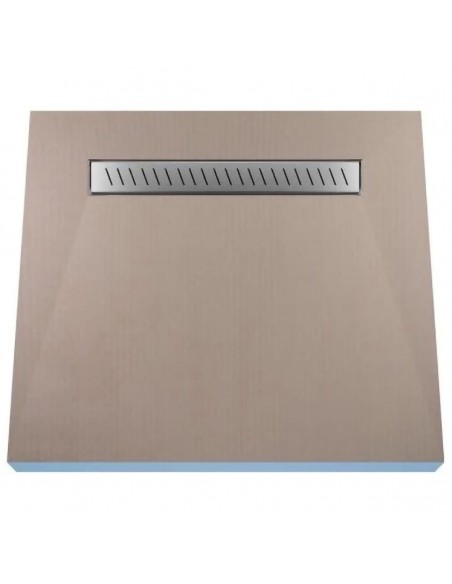 Komplett - Set: Befliesbares Duschelement Mit 4 - Seitigem Gefälle, Designrost Zonda Und Siphon