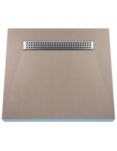 Komplett - Set: Befliesbares Duschelement Mit 4 - Seitigem Gefälle, Designrost Sirocco Und Siphon