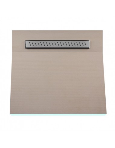 Komplett - Set: Befliesbares Duschelement Mit 1 - Seitigem Gefälle, Designrost Zonda Und Siphon