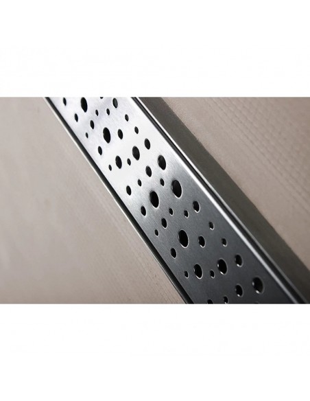 Seitlicher Blick Auf Den Rahmen Der Duschrinne, Der Oben Aus Der Platte Hinausragt