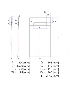 Komplett - Set: Befliesbares Duschelement Mit 1 - Seitigem Gefälle, Designrost Zonda Und Siphon 2