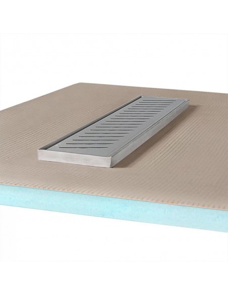 Installationsfertiges Duschelement Mit Integrierter Rinne Und Eingearbeitetem 1 - Seitigem Gefälle