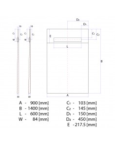 Komplett - Set: Befliesbares Duschelement Mit 1 - Seitigem Gefälle, Designrost Sirocco Und Siphon 2