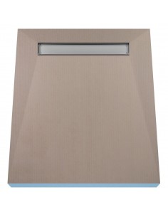 Komplett - Set: Befliesbares Duschelement Mit 4 - Seitigem Gefälle, Designrost Pure Und Siphon