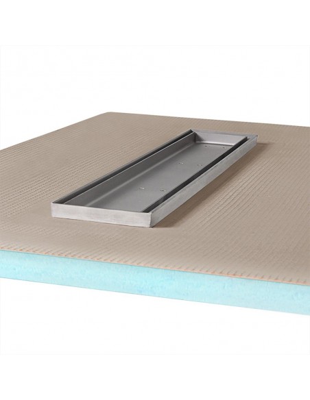 Installationsfertiges Duschelement Mit Integrierter Rinne Und Eingearbeitetem 1 - Seitigem Gefälle