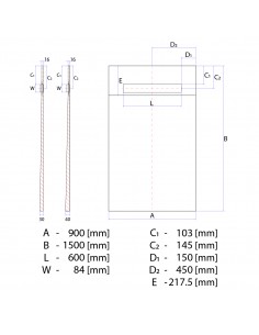 Komplett - Set: Befliesbares Duschelement Mit 1 - Seitigem Gefälle, Designrost Mistral Und Siphon 2