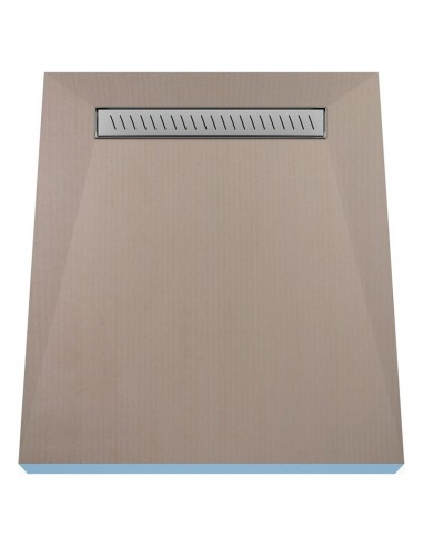 Komplett - Set: Befliesbares Duschelement Mit 4 - Seitigem Gefälle, Designrost Zonda Und Siphon