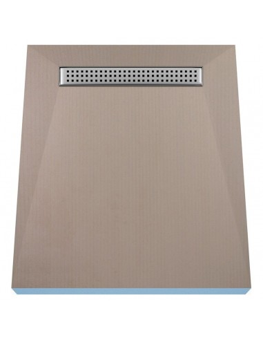 Komplett - Set: Befliesbares Duschelement Mit 4 - Seitigem Gefälle, Designrost Sirocco Und Siphon