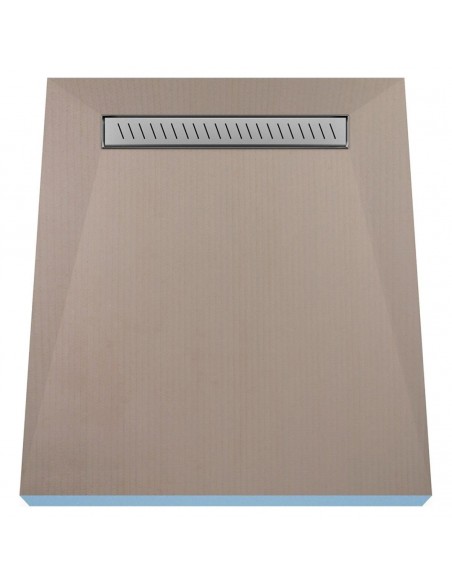 Komplett - Set: Befliesbares Duschelement Mit 4 - Seitigem Gefälle, Designrost Zonda Und Siphon