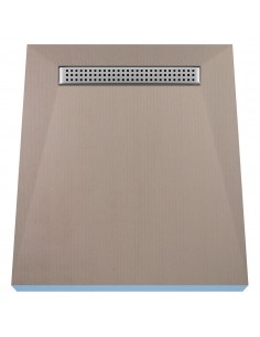 Komplett - Set: Befliesbares Duschelement Mit 4 - Seitigem Gefälle, Designrost Sirocco Und Siphon