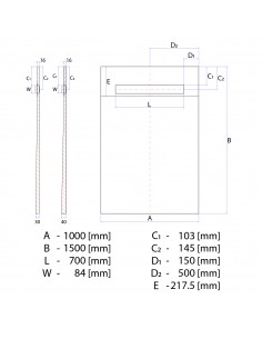 Komplett - Set: Befliesbares Duschelement Mit 1 - Seitigem Gefälle, Designrost Zonda Und Siphon 2