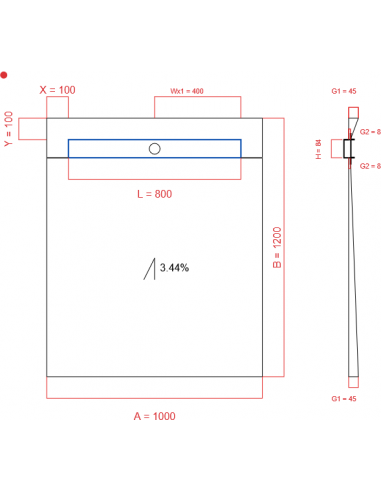 Showerlay Wiper 1 Way 1000 X 1200 Mm. . . 