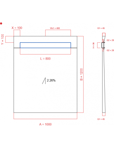 Showerlay Wiper 1 Way 1000 X 1200 Mm. . . 