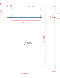 Showerlay Wiper 1 Way 1100. . . 