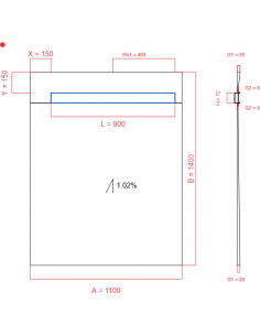 Showerlay Wiper 1 Way 1100. . . 