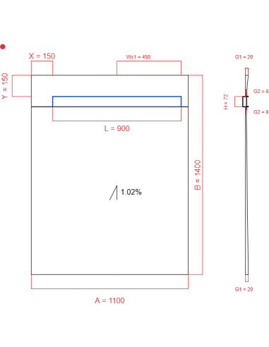 Showerlay Wiper 1 Way 1100 X 1400 Mm. . . 