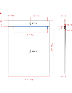 Showerlay Wiper 2 Way 1100. . . 
