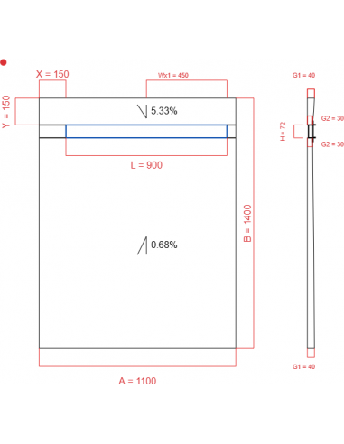 Showerlay Wiper 2 Way 1100 X 1400 Mm. . . 