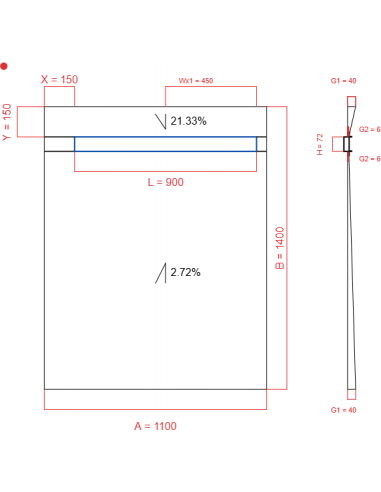 Showerlay Wiper 2 Way 1100 X 1400 Mm. . . 