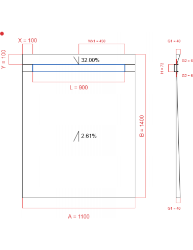 Showerlay Wiper 2 Way 1100 X 1400 Mm. . . 