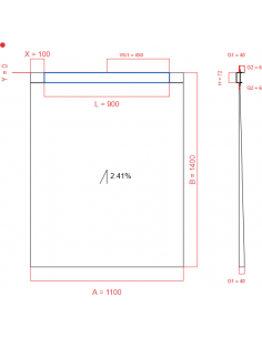Showerlay Wiper 1 Way 1100. . . 