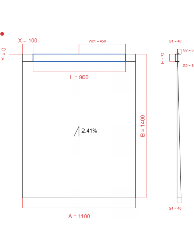 Showerlay Wiper 1 Way 1100 X 1400 Mm. . . 